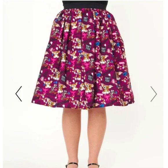 Unique Vintage Dresses & Skirts - Gremlins x Unique Vintage Mogwai Rules Print Jayne Swing Skirt, NWT